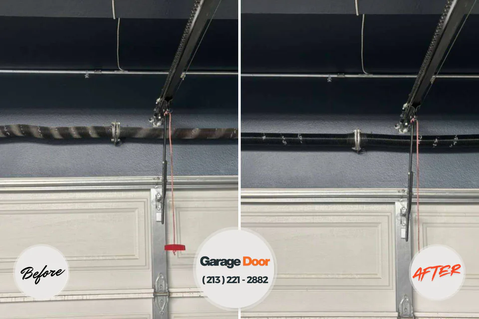 Before and after: garage door repair Glenn Dale, MD